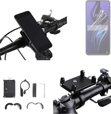 Produktbild von K-S-Trade Handyhalterung für das Fahrrad kompatibel mit Tecno Pova 3 Halter Lenkstange Fahrradhalterung Motorrad Bike Mount Befestigung Smartphone