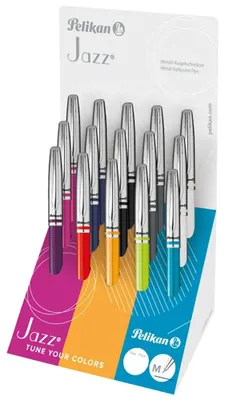 Zdjęcie produktu dla Pelikan 300014178, Spinacz, Wysuwany długopis, Różne kolory, 15 szt., Średni