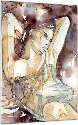 Produktbild von Bilder auf glas - Einteilig - Frau Modell - 50x70cm - Glasbilder - Wandbilder - Bilder - Kunstdruck - zum Aufhängen bereit - Wanddekoration aus Glas - Glas Bilder - Wandbild auf Glas - GPA50x70-3552