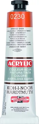Zdjęcie produktu dla KOH-I-NOOR 16272800000 Farba akrylowa 230 Dark Orange 40 ml 1 szt.