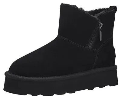 Produktbild von s.Oliver Damen Winterstiefel ohne Absatz aus Leder Gefüttert, Schwarz (Black), 4