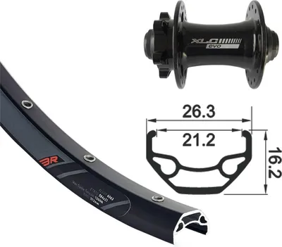 Zdjęcie produktu dla V-Rad 27,5" XLC 6-Loch..szTA 15 32L Rodi Black Rock DISK sz .Niro-Spei.(sz)