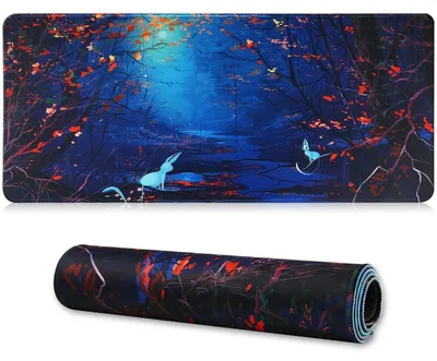 Produktbild von Großes Gaming-Mauspad 70x30cm mit rutschfester Gummibasis und genähten Kanten