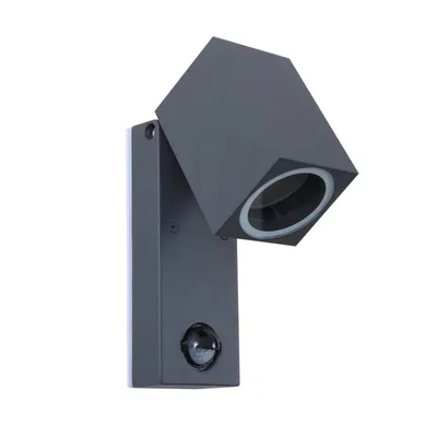 Produktbild von Lindby Wandleuchte Othil, Sensor, anthrazit, Metall, IP44
