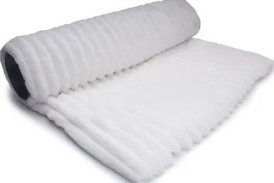 Obrázek produktu pro Pletenina Minky Stripes, bílá 50 x 160 cm