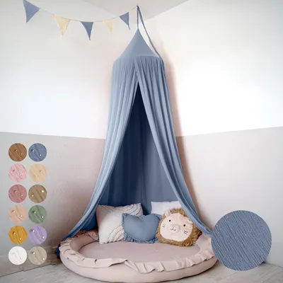 Produktbild von Hochwertiger Baldachin Betthimmel Kinderzimmer, Gold Applikation