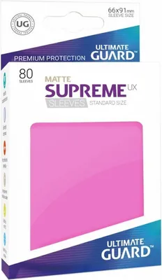 Produktbild von Ultimate Guard Supreme UX Sleeves Standardgröße Matt Pink (80)