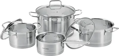 Produktbild von ProfiCook PC-KTS 1224 Induktions-Kochtopfset mit Deckel, Topfset 7 teilig, für Induktion, Elektroherd, Keramik, Halogen und Gas-Herd, Edelstahl