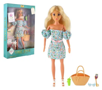 Obrázok produktu pre Bábika Anlily v kvetinových šatách, s pohyblivými kĺbmi a doplnkami, 30 cm, v krabici