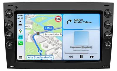 Zdjęcie produktu dla 7-calowe radio samochodowe z systemem Android 2+64 GB do Renault Megane II 2003-2009 Wireless CarPlay Android Auto WiFi GPS Navi RDS DSP DAB+ Bluetooth USB Radio