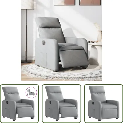 Obrázok produktu pre Obývací obchod Recliner Electric Light Grey Fabric