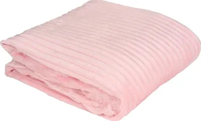 Produktbild von Flanell Mikrofaserdecke Kuscheldecke Decke Bettüberwurf Streifen, Größe: 150x200 cm, Farbe: Rosa