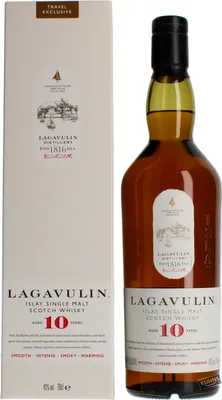 Image de Lagavulin 10 Years Old Single Malt Whisky 43% Vol. 0,7l en boîte cadeau