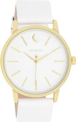 Produktbild von Oozoo Armbanduhr weiß Leder Timepieces Damen Analog-Quarzuhr UOC11156
