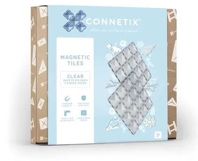 Produktbild von Connetix Magnetkacheln Base Klar 2 Stück