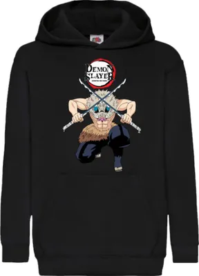 Produktbild von Kinder Kapuzenpullover Japan Manga Comics Anime Demon Anime Slayer Inosuke Var-020 Inosuke Boar, 12-13 Jahr - 152 / Schwarz