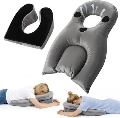 Produktbild von Kissen zum Bauchsingen mit Gesichtsöffnung, stützendes Kissen für das Schlafen auf dem Bauch, Massagekissen für Bett und Massagetisch, atmungsaktiv