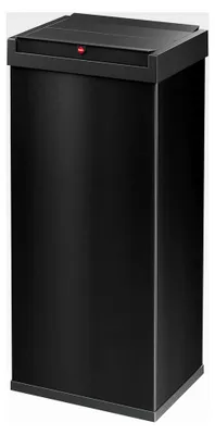 Produktbild von Big-Box Swing XL Mülleimer - 1 x 52 Liter - selbstschließender Schwingdeckel - Stahlblech - Müllbeutel-Klemmrahmen - rechteckiger Abfalleimer - Germany - schwarz