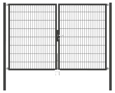 Image de Alberts 648565 Porte double Flexo avec accessoires, anthracite, largeur 250 cm, hauteur 180 cm