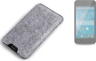 Produktbild von K-S-Trade Filz Handyhülle kompatibel mit Qilive Q.4868 Schutzhülle Filztasche Filz Tasche Case Sleeve Handy Hülle Filzhülle grau