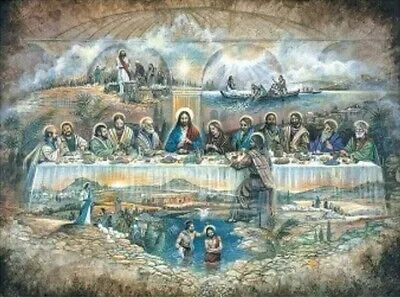 Image de 80x40 cm Diamants Peinture à faire soi-même DIY Diamond Painting Cène
