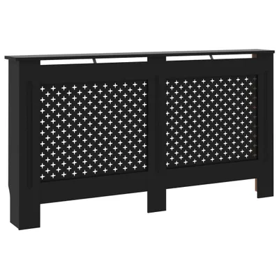 Produktbild von Heizkörperverkleidung Schwarz 152x19x81,5 cm MDF