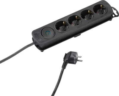 Produktbild von VIVanco™4-fach Steckdosenleiste, schaltbar (61171)