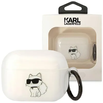 Produktbild von Karl Lagerfeld Klaphnchtct Etui Für Airpods Pro - Transparent Ikonischen Choupette