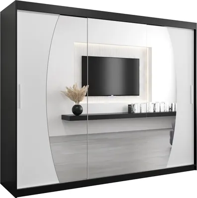 Produktbild von Kleiderschrank, Schiebetürenschrank Schlafzimmer, Schrank mit Spiegel ELYPSE 250 cm