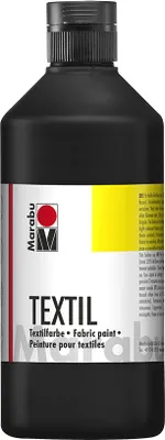 Produktbild von Marabu Textilfarbe "Textil" schwarz 500 ml Flasche