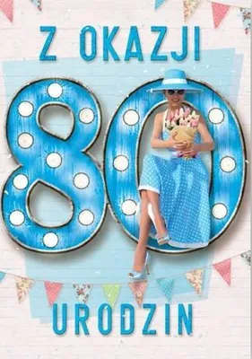 Produktbild von Grußkarte zum 80. Geburtstag – Trend
