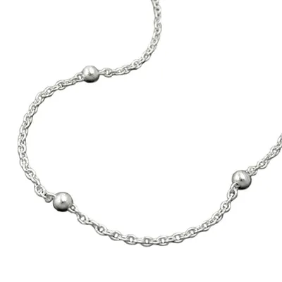 Produktbild von Kette 15mm Ankerkette mit 11 Kugeln Silber 925 36cm silber 1,5mm