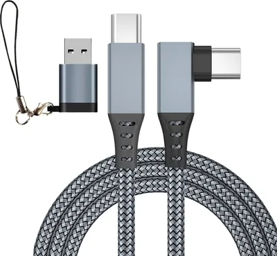 Obrázek produktu pro Datový kabel VR Link Cable stříbrno-šedý opletený (adaptér C na C+) 5m