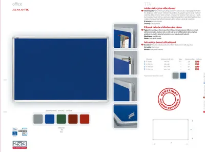 Obrázek produktu pro 2x3 Filcová červená tabule v hliníkovém rámu 120x90 cm - P-TTA129-3