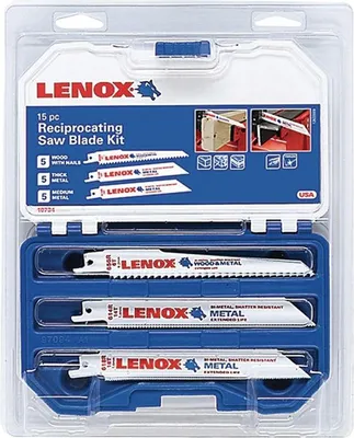 Image de LENOX Jeu de 15 lames de scie sabre BIM pour le bois et le métal 5 x 614R, 5 x 618R, 5 x 656R