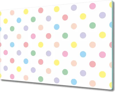Produktbild von Glas-Herdabdeckplatte Glaskeramikfeldabdeckung Spritzschutz - 80x52 cm - Pastell Punktemuster