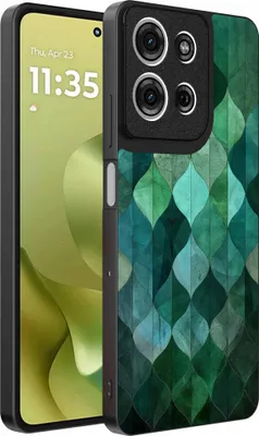 Productafbeelding van Geschikt voor:Motorola Moto G86 telefoonhoesje met groene bladeren print - TPU achterkantHoesje met groene bladeren design - Groen - Smartphonica