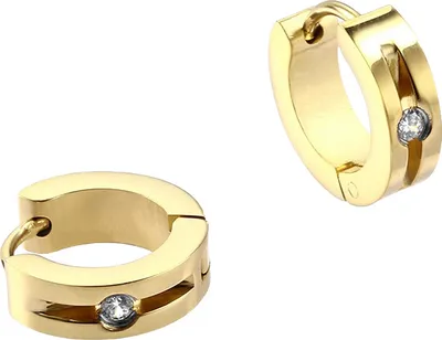 Produktbild von PR-21154 Goldene Ohrringe mit Zirkonen KP21154