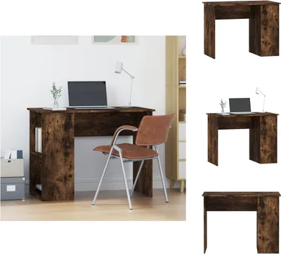 Produktbild von vidaXL Schreibtisch Räuchereiche 100x55x75 cm Holzwerkstoff -  Schreibtische