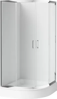 Produktbild von BADLAND Duschkabine Viertelkreis Funkia 90x90 185cm Gehärtetes Gefrorenes Glas