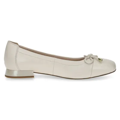 Produktbild von Caprice Damen Ballerina Karree Leder 9-22104-20, Größe:38 EU, Farbe:Beige