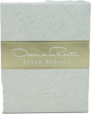 A close-up of the front of a perfume box.