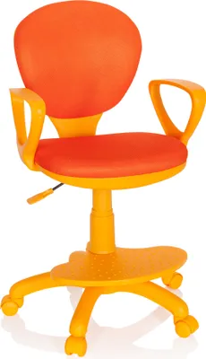 Produktbild von hjh OFFICE Kinderdrehstuhl KID COLOUR Schreibtischstuhl für Kinder höhenverstellbar mit Armlehnen Stoff