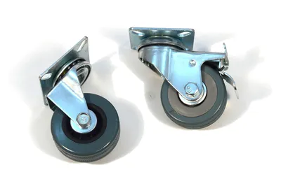 Produktbild von Möbelrolle Lenkrolle Bockrolle Industrierolle Transportrolle mit Bremse, 50mm - 2 Stück