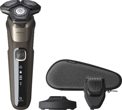 Obrázek produktu pro Philips SHAVER Series 5000 S5589/38 Elektrický holicí strojek pro mokré a suché holení, Rotační holicí strojek, Hnědá, LED, SH71, 2 rok/roky, Baterie