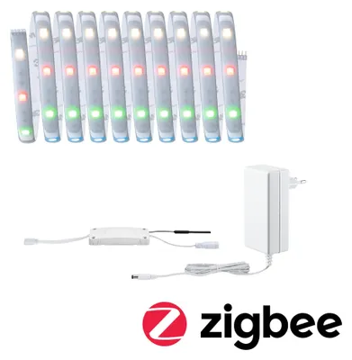 Immagine prodotto di PAULMANN MaxLED 250 - Striscia LED RGBW da 3 m con Zigbee, IP44 - Set per la casa intelligente