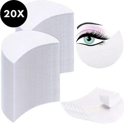 Produktbild von Ultiluxe Oogschaduwstickers 20 Stück - Weiß - Für Augen-Make-up, Wimpern, Eyeliner - Beautykleber - Eye Pads