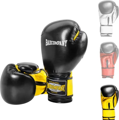 Produktbild von Boxhandschuhe aus Kunstleder mit Belüftungssystem : gelb 16 Unzen (oz) Farbe: gelb Unzenangabe: 16 Unzen (oz)