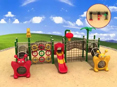 Produktbild von Spielturm mit Rutschbahnen Labyrinth Spielplatz für Kinder Outdoor