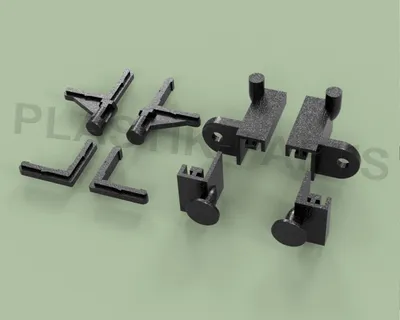 Produktbild von Zubehörsatz für 136mm Kippschere Kellerfenster Kippfenster schwarz
